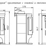 Печь-камин Бавария Призматик с плитой