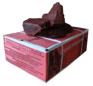 Камни Малиновый Кварцит, коробка 20 кг
